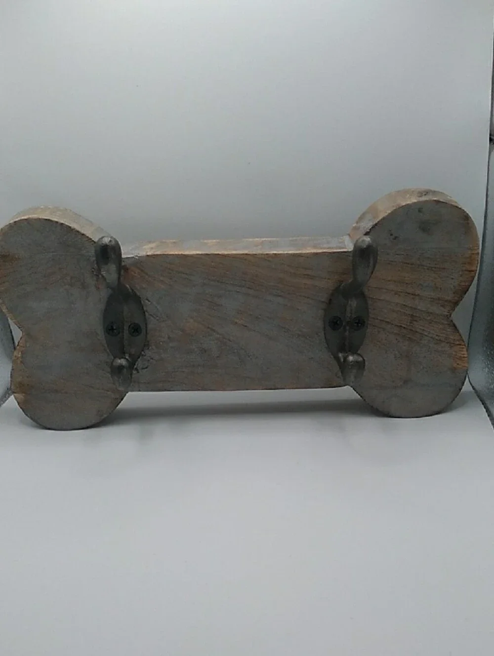 Wood Bone-Shaped Wall Hook Rack - Decorative Coat & Leash Holder (B7)
